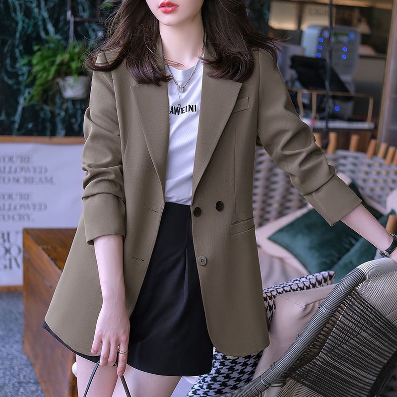 Damen klassischer Schnitt Blazer mit doppelter Knopfleiste Drune