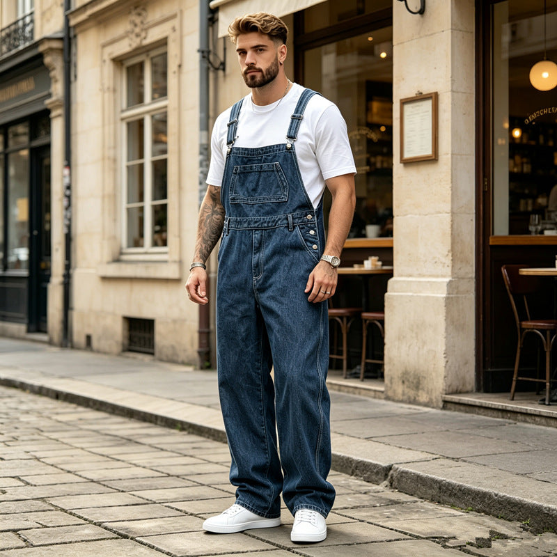 Herren Lässige Jeanslatzhose Drune