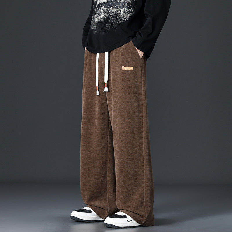 Herren Bequeme Weite Fleece-Hose