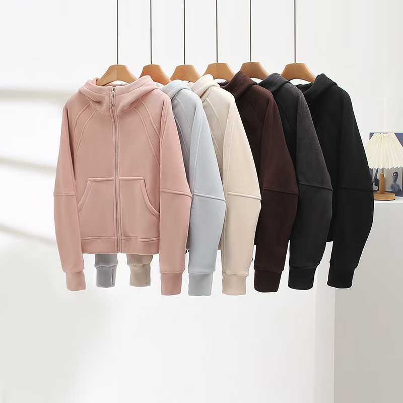 Damen Sportlicher Zip-Hoodie mit kuscheligem Innenfutter Drune