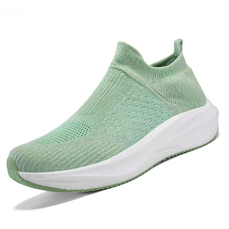 Damen Strick-Slip-On Sneaker mit nahtlosem Elastikschaft und dämpfender Plateau-Sohle Drune