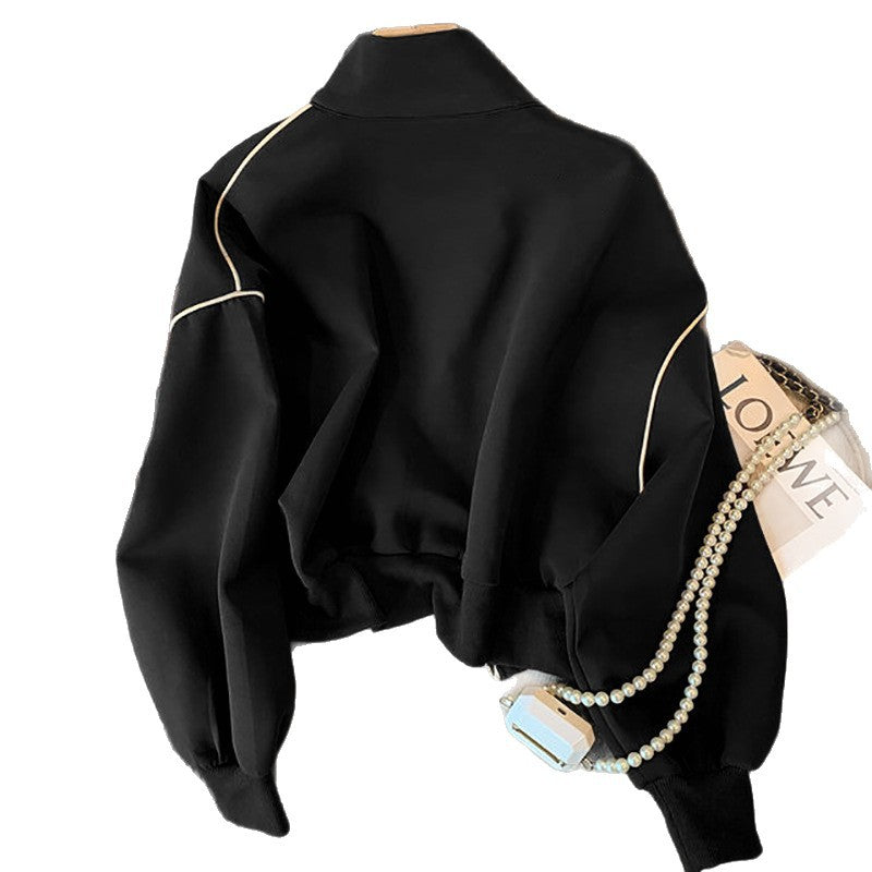 Damen Modische Cropped-Jacke mit Taschen Drune