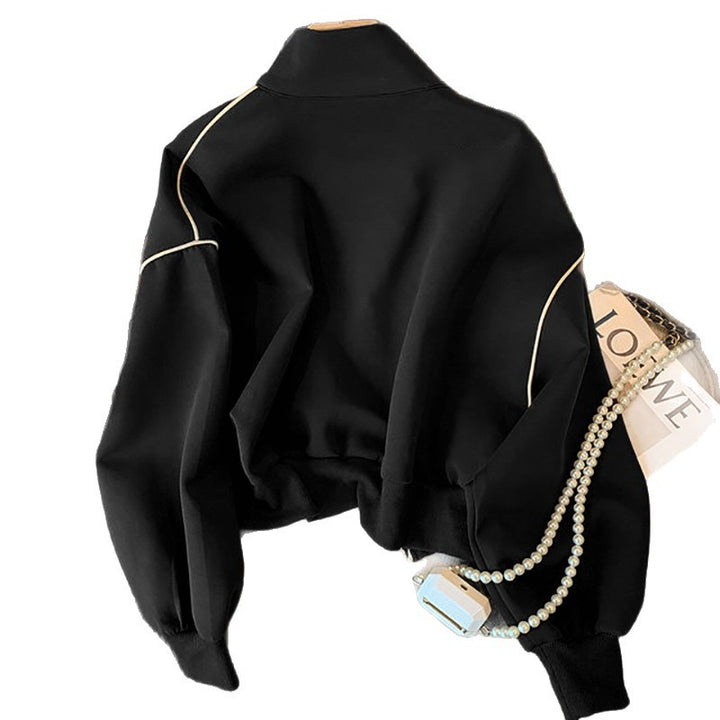 Damen Modische Cropped-Jacke mit Taschen Drune