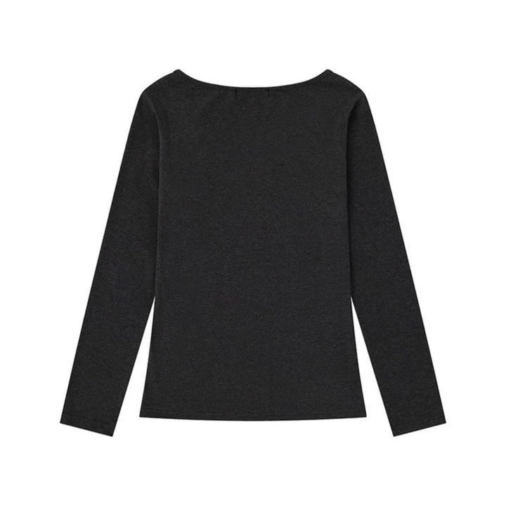Damen Longsleeve-Shirt mit Fotoprint und Nietenapplikation Drune