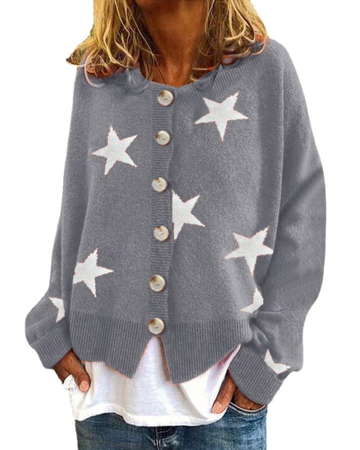 Damen Strickjacke mit Sternenmotiv Drune