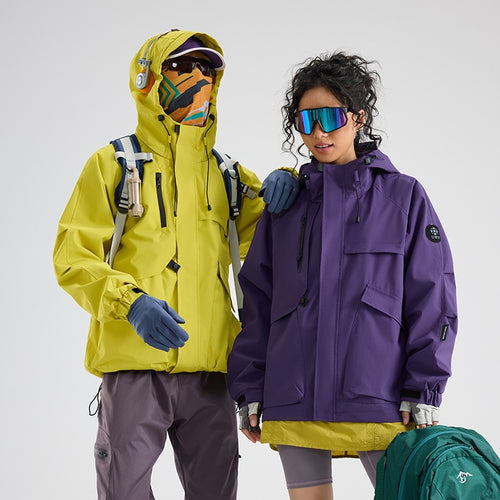 Herren Multifunktionale Wetterfeste Hybridjacke mit Mesh-Belüftung verdecktem Reißverschluss & Utility‑Taschen Drune