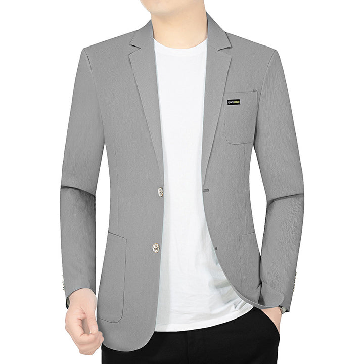 Herren Modernes Stretch Business-Sakko mit schmalem Schnitt und aufgesetzten Taschen Drune