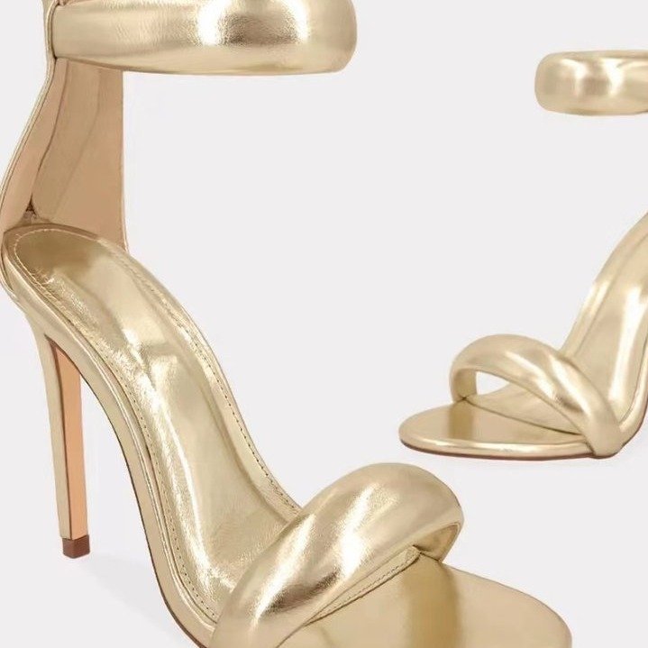 Damen Glamouröse Stiletto-Sandaletten mit geschwungenen Riemen und komfortablem Fußbett Drune