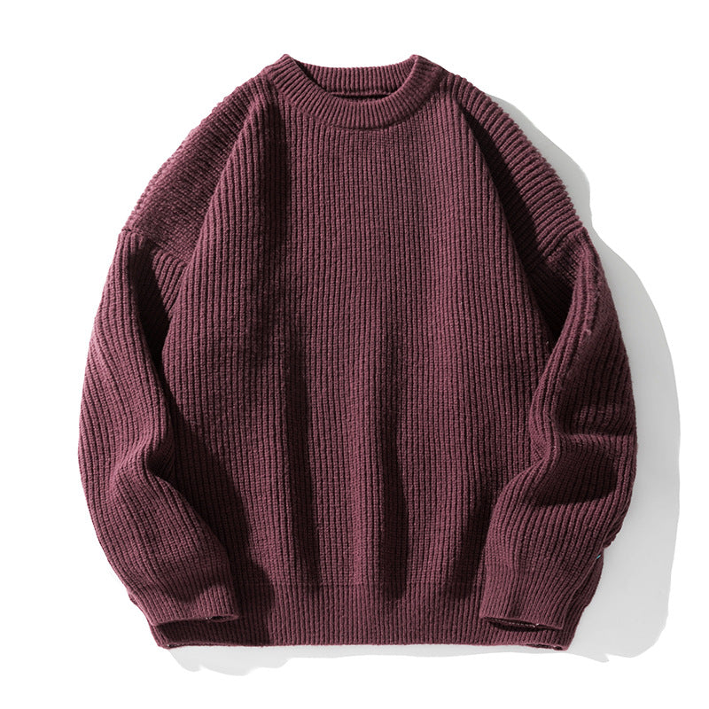 Unisex Oversize Grobstrickpullover mit Raglanärmeln und gerippten Bündchen Drune