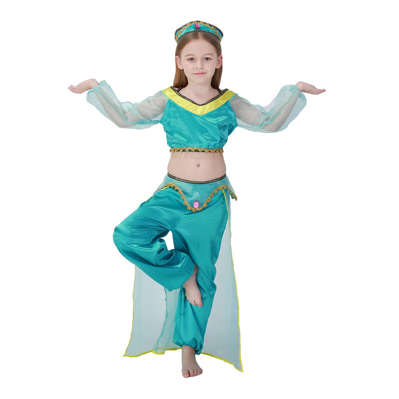 Mädchen Prinzessinnenkostüm im orientalischen Stil mit glitzernden Details Drune