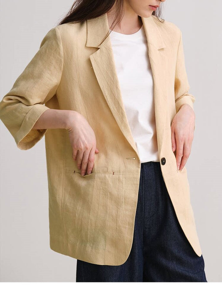 Damen Bequeme und elegante Leinenhose Drune
