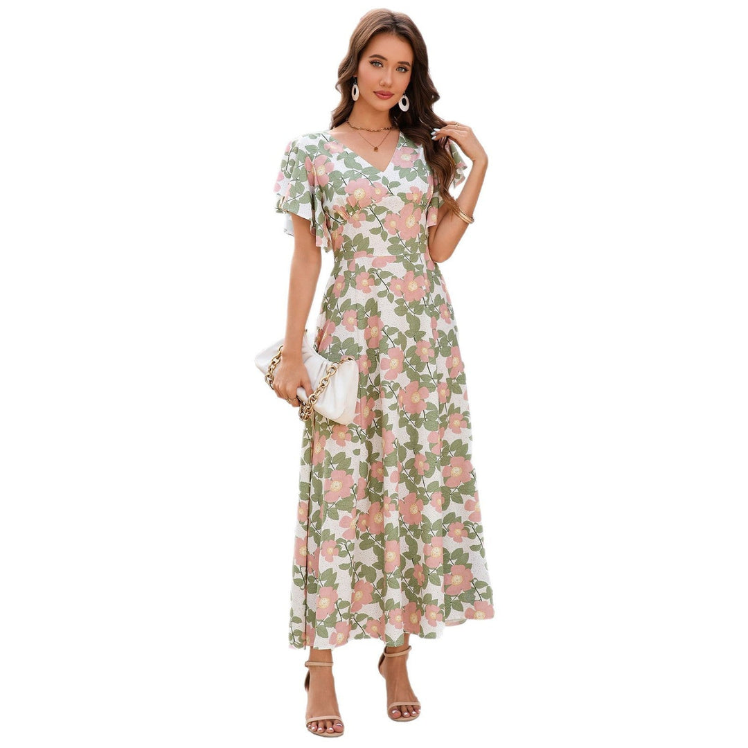 Damen Maxikleid mit Blumenmuster Drune