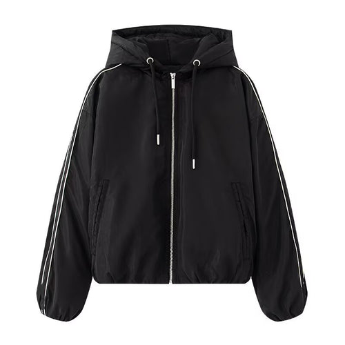 Damen sportliche Übergangsjacke mit hohem Kragen und praktischen Taschen Drune