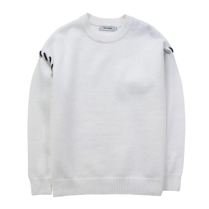 Herren Grobstrickpullover mit einzigartiger Applikation Drune