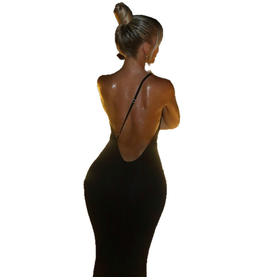 Damen Maxikleid mit modernem asymmetrischem Schnitt und elegantem Spaghettiträger-Design Drune