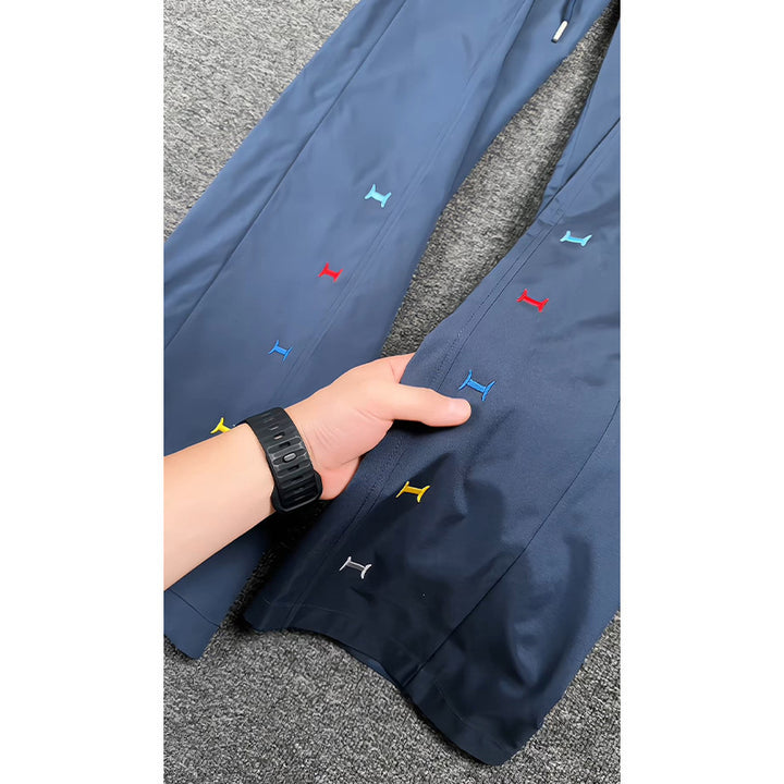 Damen Sportliche Freizeithosen mit elastischem Bund und buntem Detail Drune