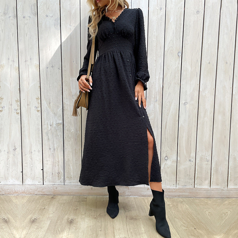 Damen Fließendes Maxikleid mit asymmetrischem Saum und Raffungen Drune