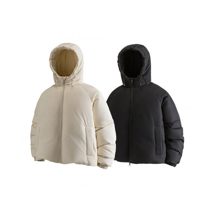 Damen Leichte Boxy-Steppkapuzenjacke mit Kordelzug, verdecktem Reißverschluss und elastischen Bündchen Drune