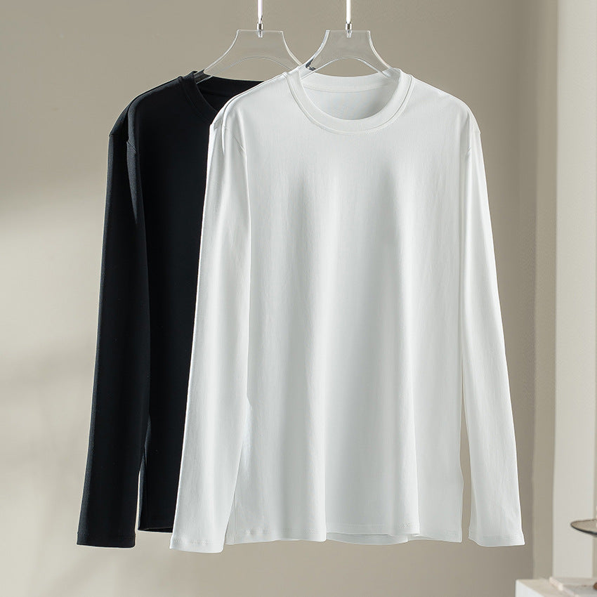 Damen Langärmeliges Rundhals-Longsleeve aus Modal-Mix mit fließender Silhouette Drune