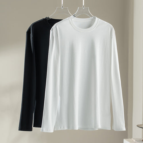 Damen Langärmeliges Rundhals-Longsleeve aus Modal-Mix mit fließender Silhouette Drune