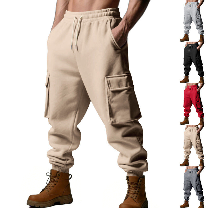 Herren Utility-Jogger mit Cargo-Taschen, Kordelzug und gerippten Bündchen Drune