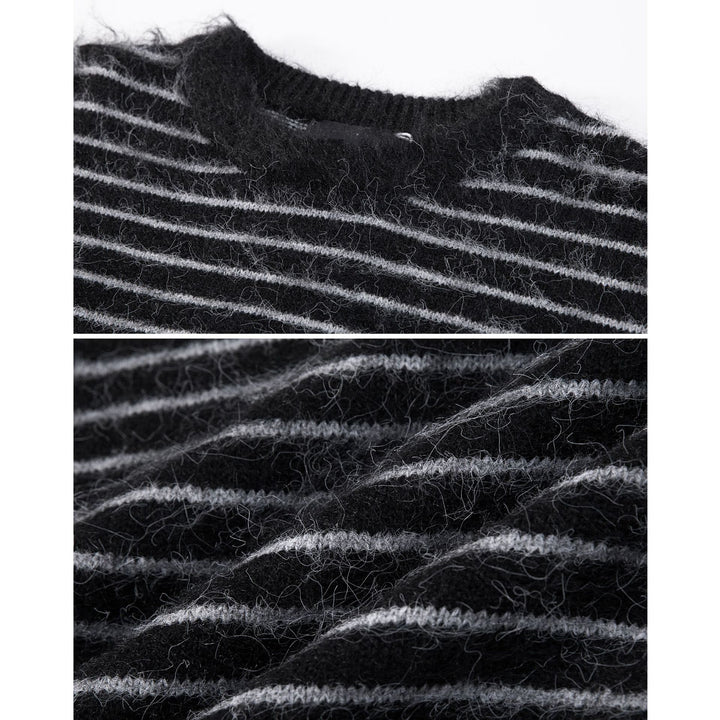 Damen Lässiger Strickpullover mit Streifen Drune