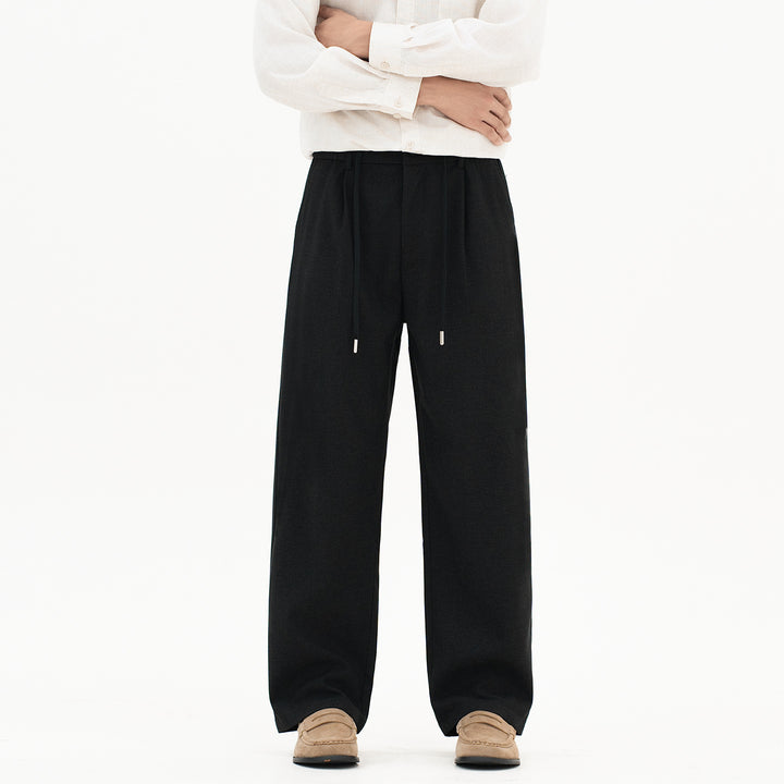 Damen weite Jersey-Loungehose mit elastischem Komfortbund und Tunnelzug Drune