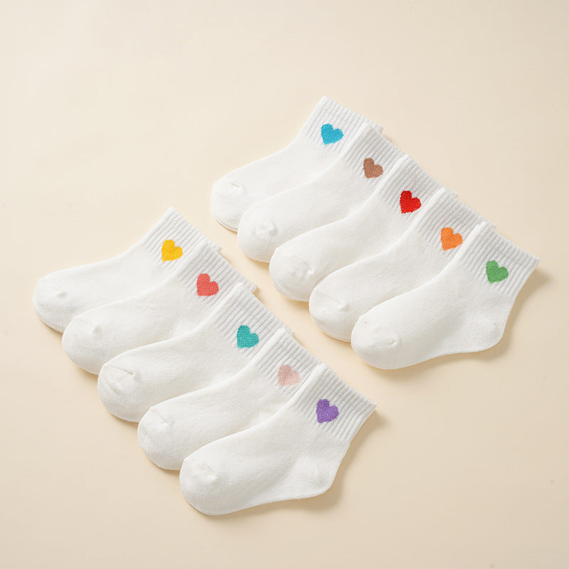 Damen Socken mit bunten Herzmotiven Drune