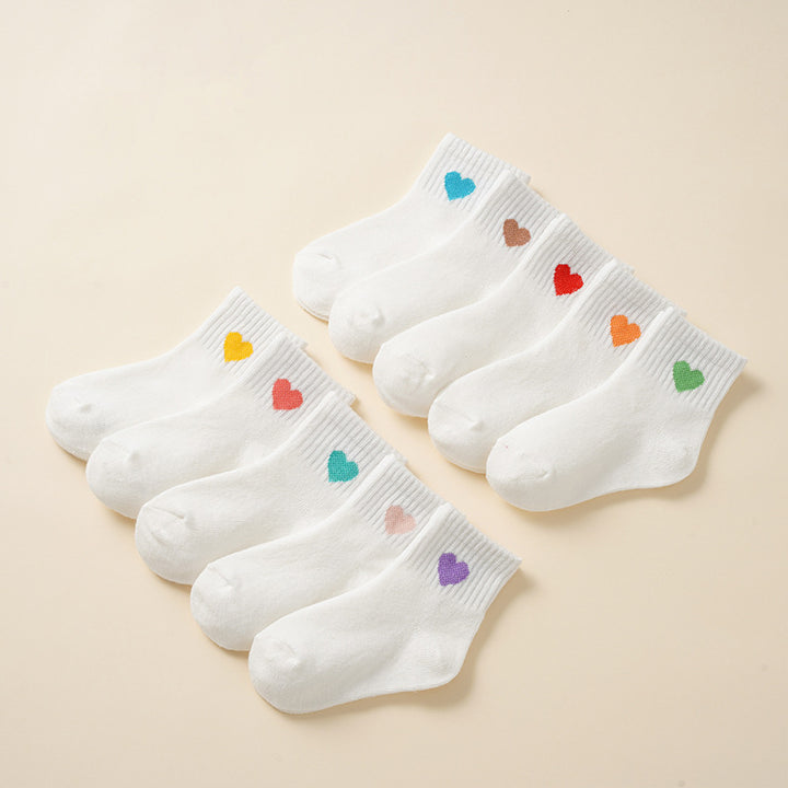 Damen Socken mit bunten Herzmotiven Drune