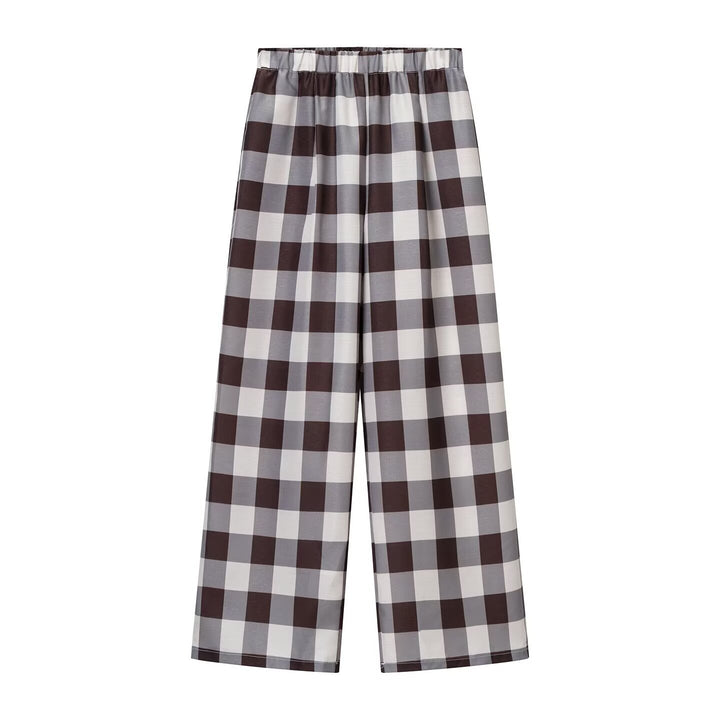Damen weite Karottenhose mit elastischem Bund Drune