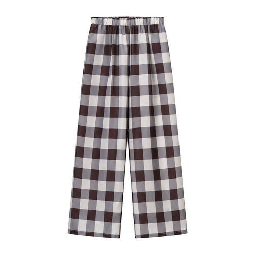 Damen weite Karottenhose mit elastischem Bund Drune