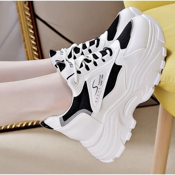 Damen High-Top Sneakers mit trendigem Chunky-Design und atmungsaktiver Obermaterialkombination Drune