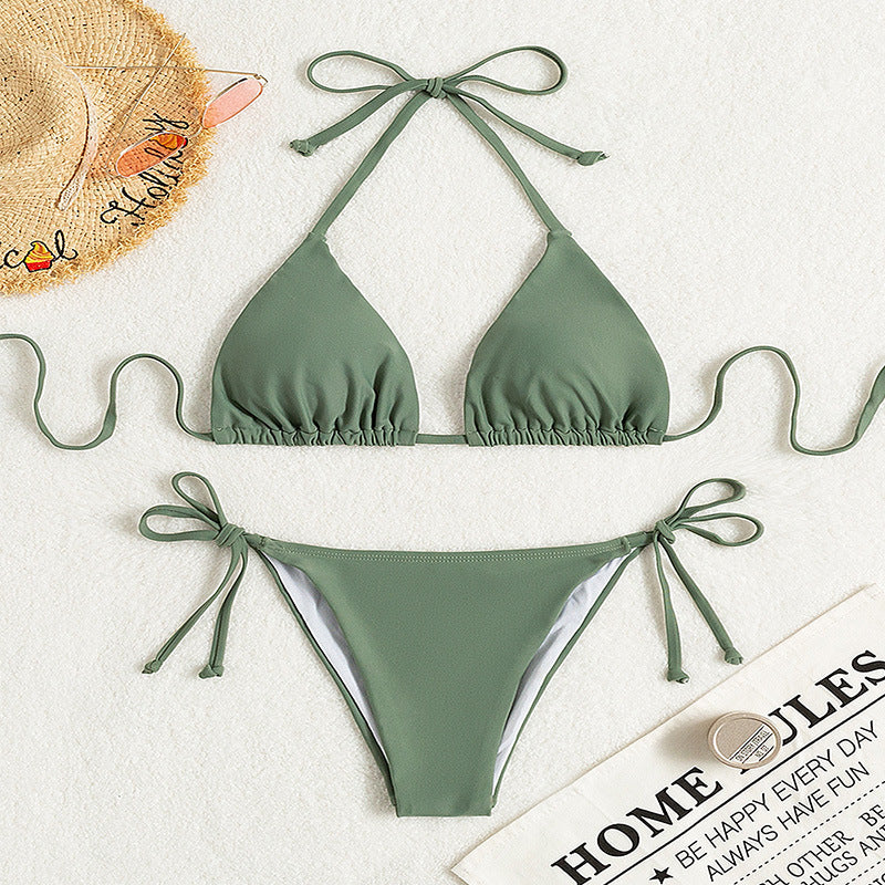 Damen Triangel-Bikini mit verstellbaren Schärpen Drune