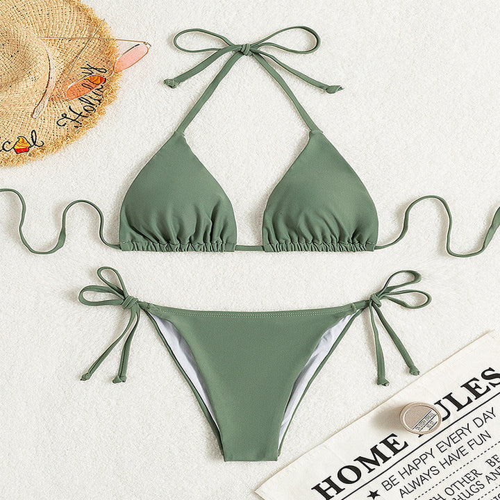 Damen Triangel-Bikini mit verstellbaren Schärpen Drune