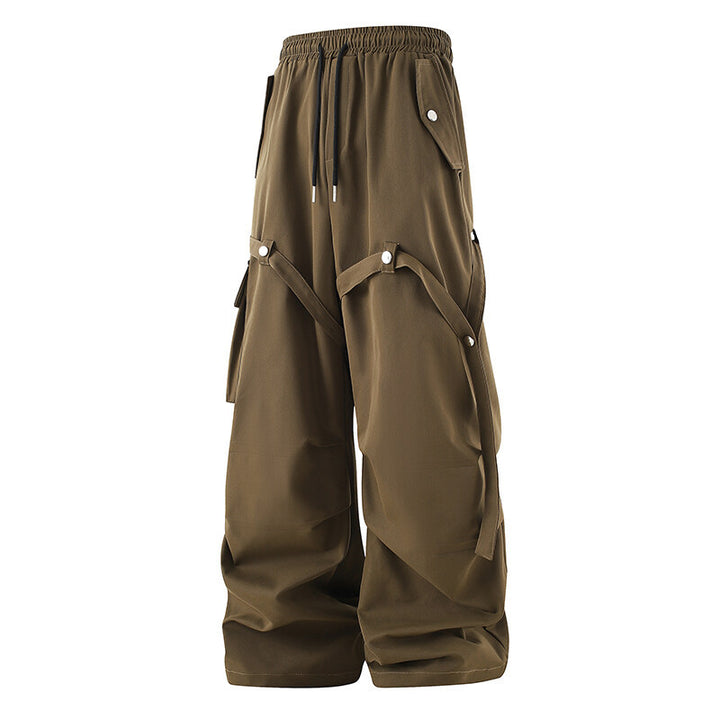Damen moderne Utility-Hosen mit verstellbarem Bund und praktischen Taschen Drune