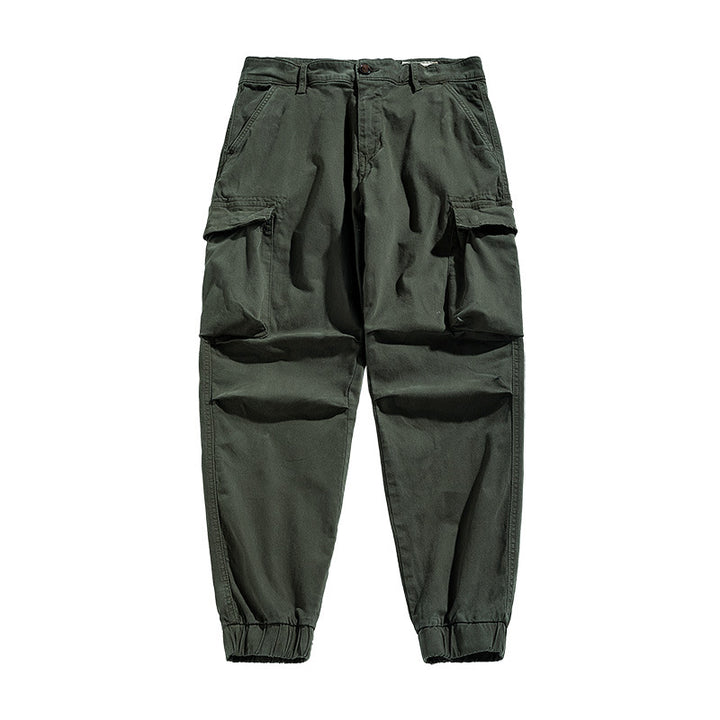 Herren Military-inspirierte Relaxed-Cargo-Jogger aus Ripstop-Baumwolle mit aufgesetzten Klappentaschen Drune