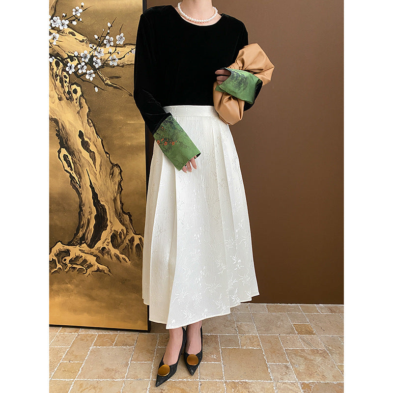 Damen Elegante Palazzo-Hose mit seitlichen Bindebändern Drune