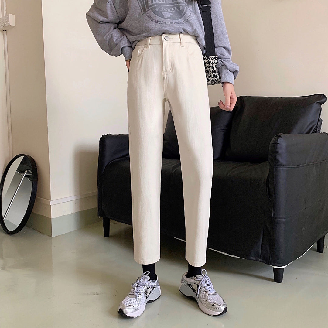Damen Hochtaillierte Chino-Hose Drune
