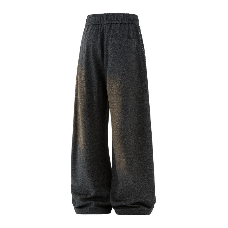 Damen Weite Lounge‑Hose aus Sweatstoff mit Kordelzug, Ziernähten und elastischem Bund Drune