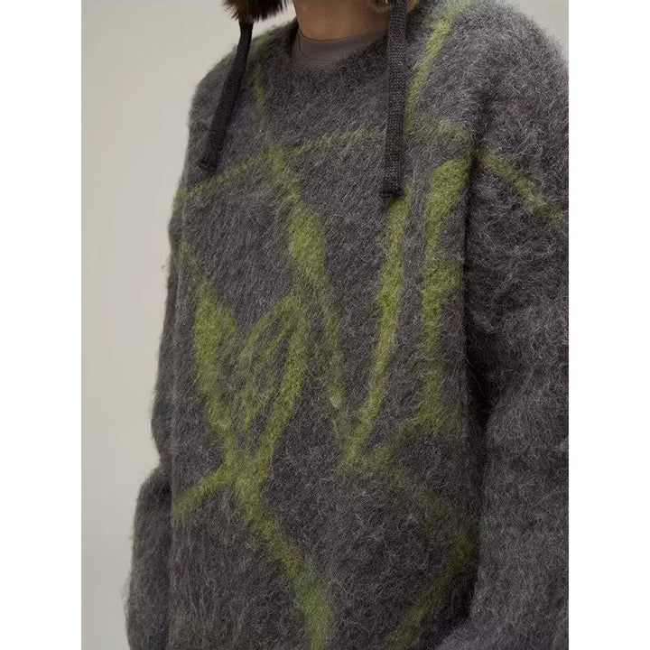 Herren Modischer Oversized Pullover mit einzigartigem Muster Drune