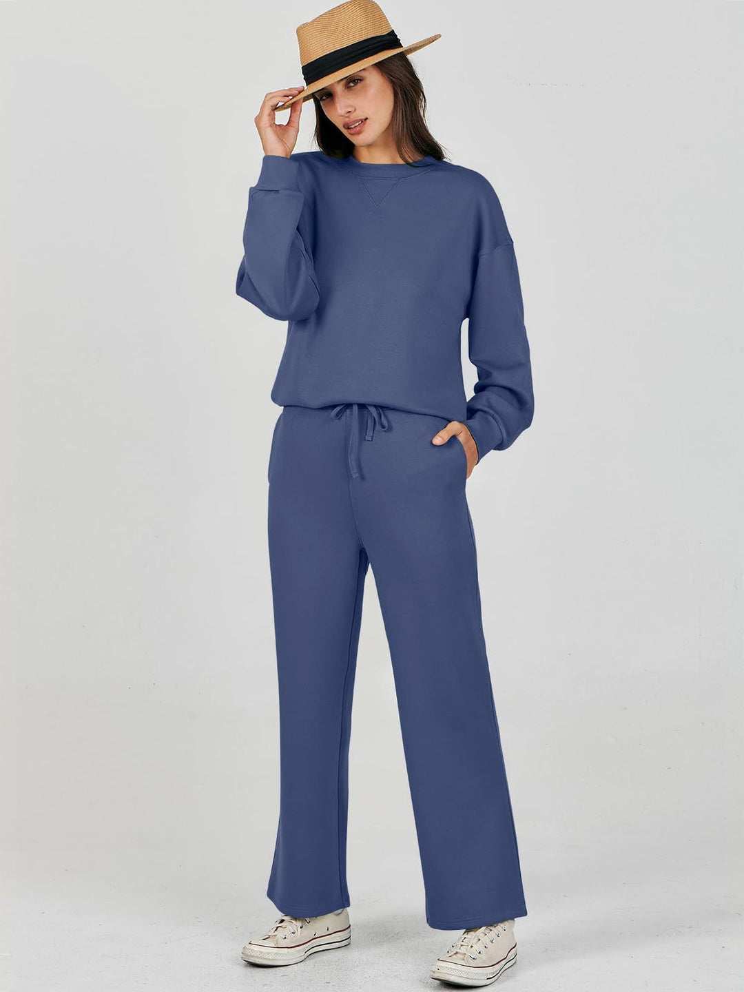 Damen entspannten Komfort Sweatset Drune