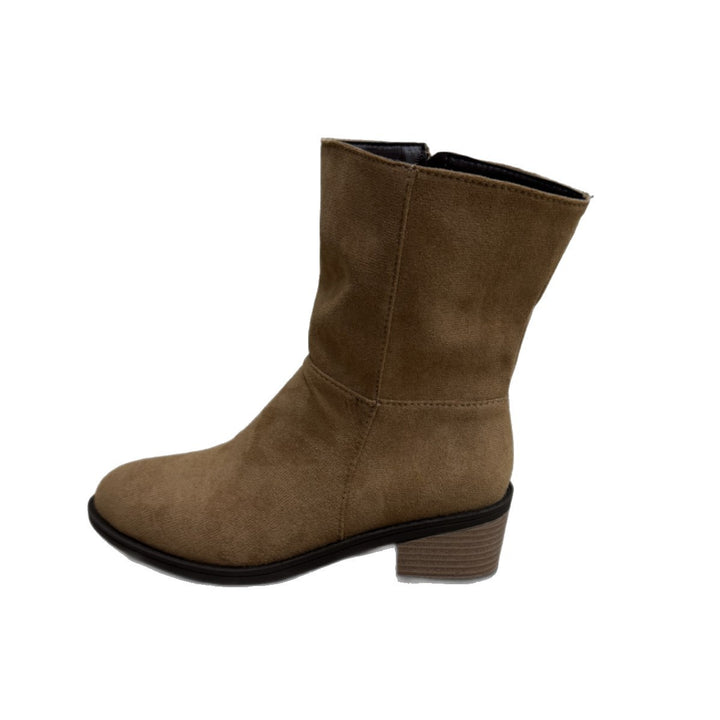 Damen Elegante Stiefeletten mit Blockabsatz Drune