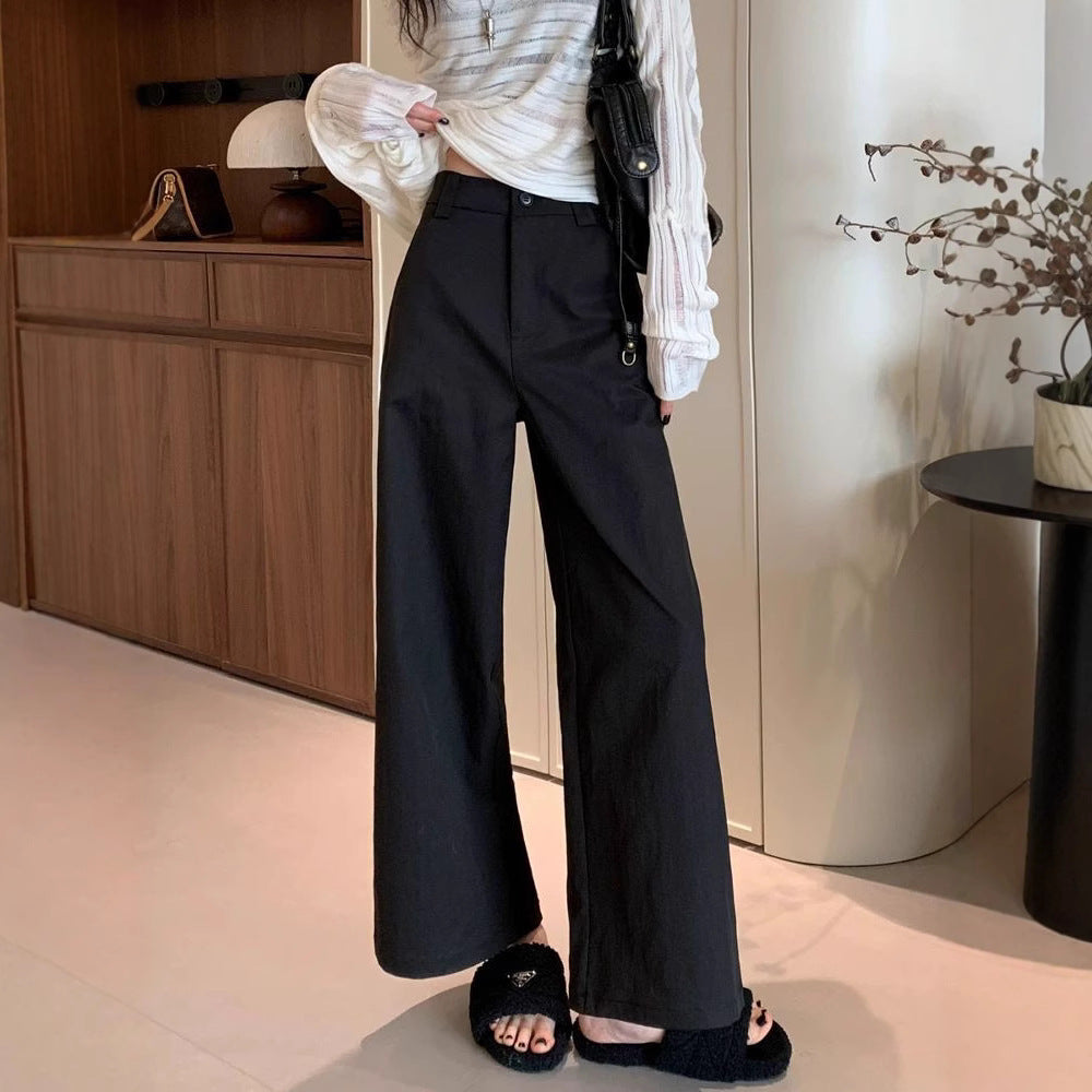 Damen Weitgeschnittene High-Waist-Hose Drune