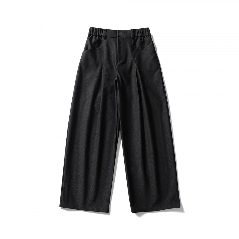 Damen Hochtaillierte Culotte‑Hose mit elastischem Rückenteil, soften Twill und dekorativen Vorderfalten Drune