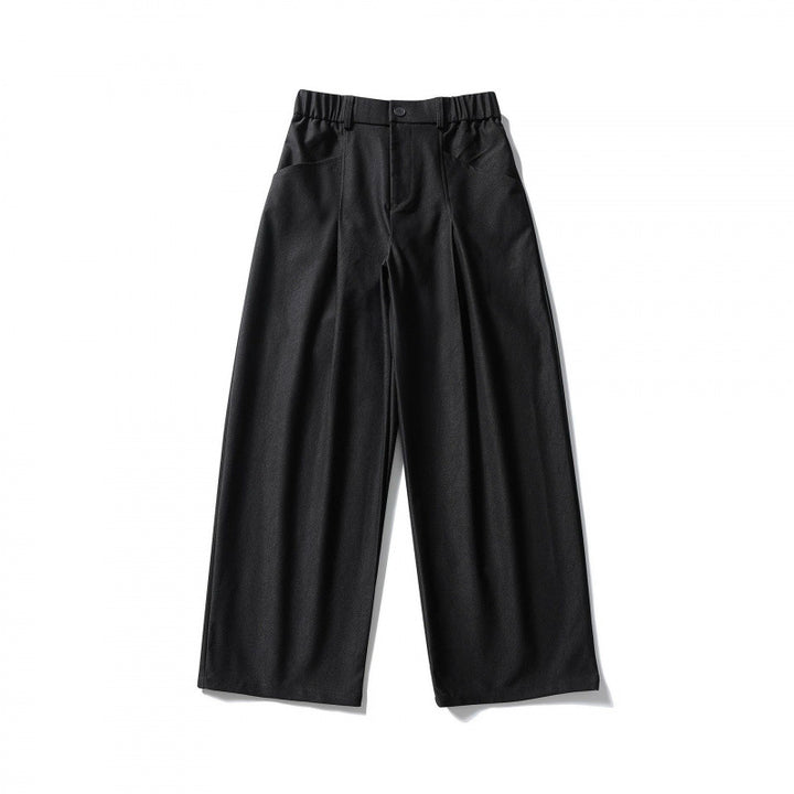 Damen Hochtaillierte Culotte‑Hose mit elastischem Rückenteil, soften Twill und dekorativen Vorderfalten Drune