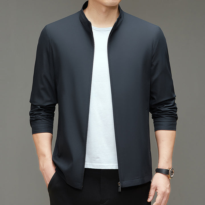 Herren Funktionale Übergangsjacke mit Stehkragen und eleganten Reißverschlussdetails Drune
