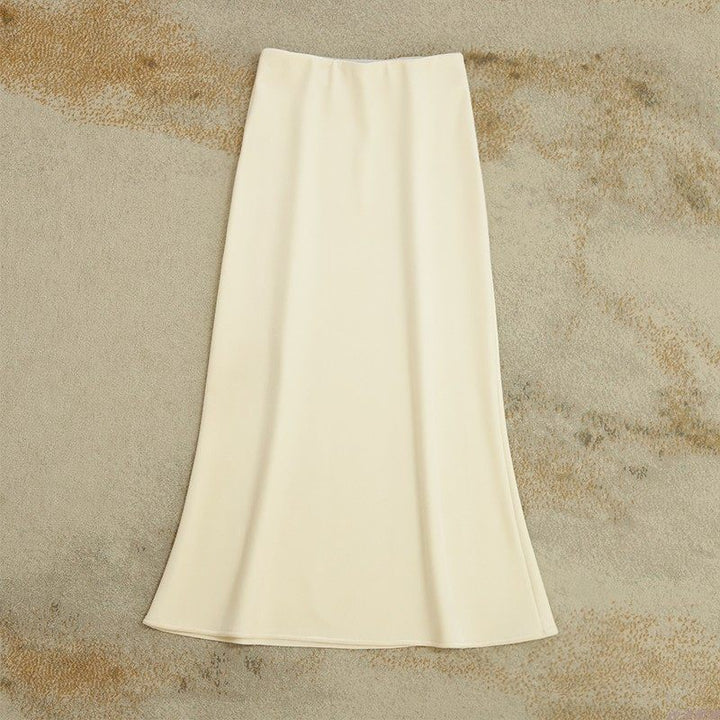 Damen Eleganter Maxirock aus hochwertigem Satin Drune
