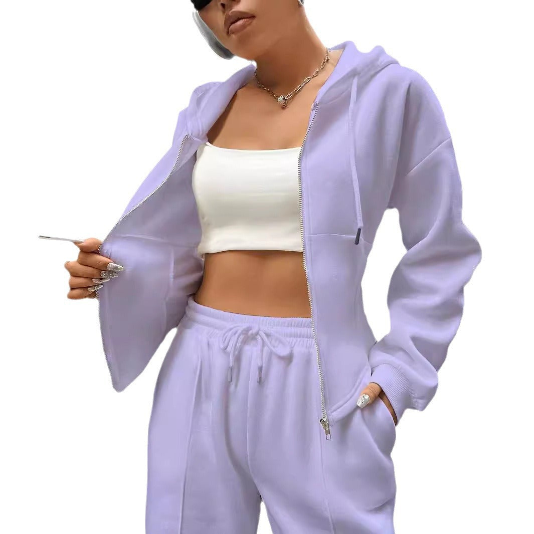 Damen modischer Zip-Hoodie mit tailliertem Schnitt Drune