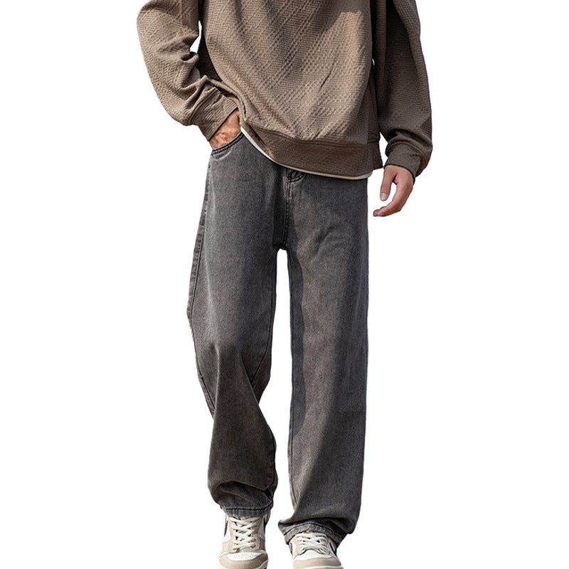 Herren weite Baggy-Jeans im Vintage‑Workwear‑Look mit relaxed Sitz und geradem Bein Drune