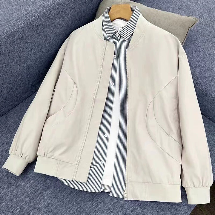 Herren Sportliche Übergangsjacke mit hochschließendem Kragen und Taschen Drune